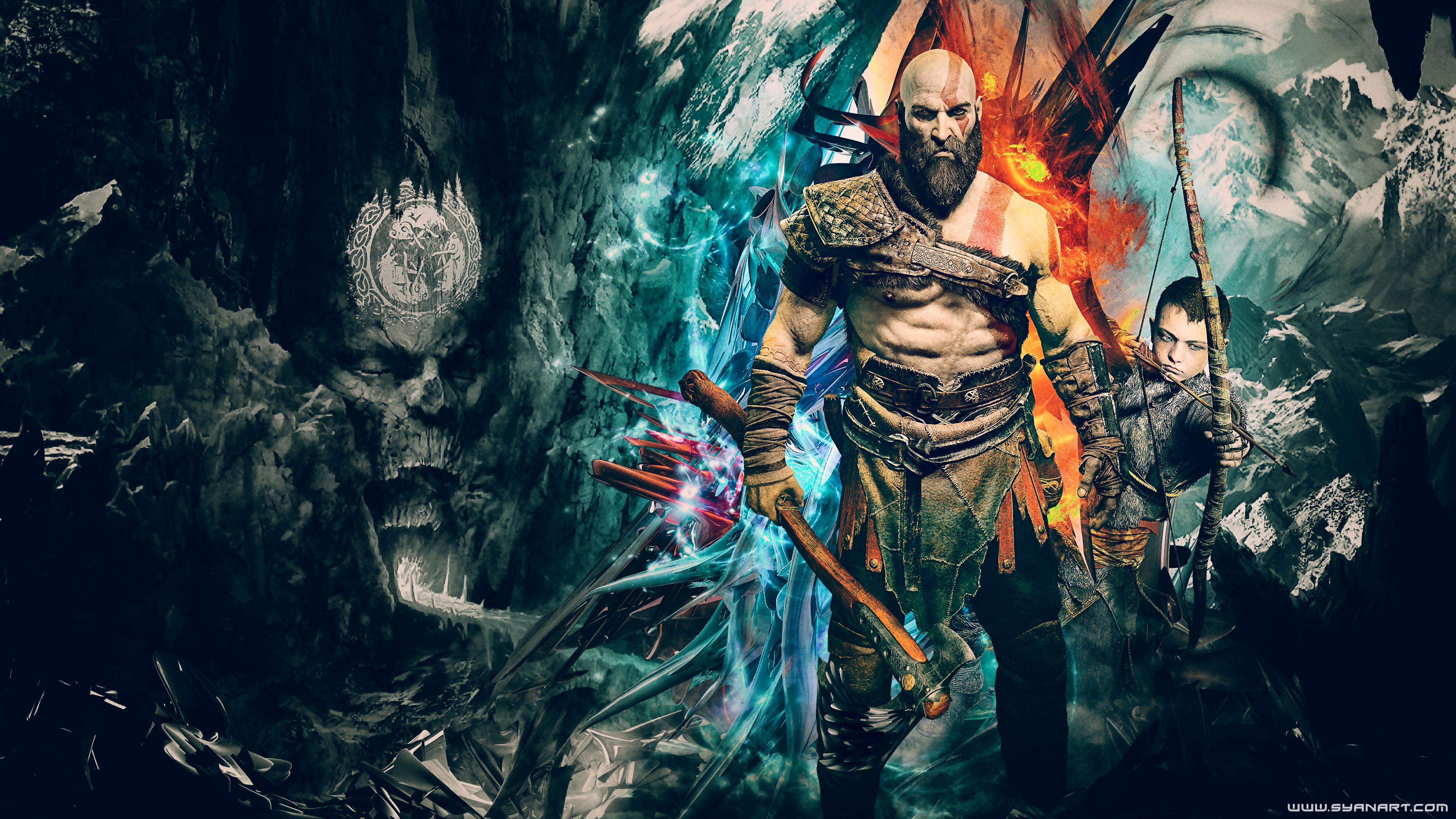 God - God Of War 4 4k , HD Wallpaper & Backgrounds