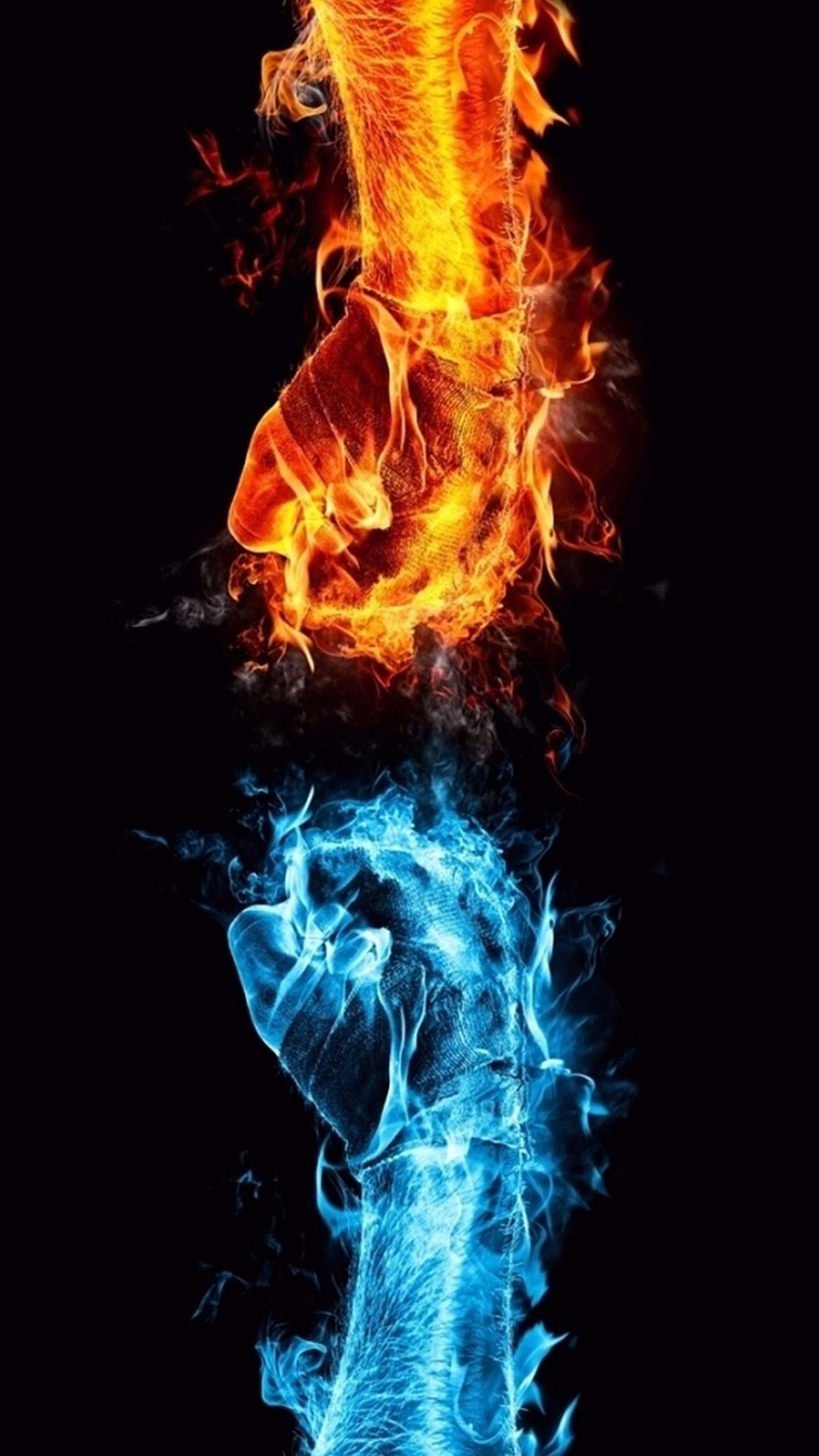 Red And Blue Flame , HD Wallpaper & Backgrounds