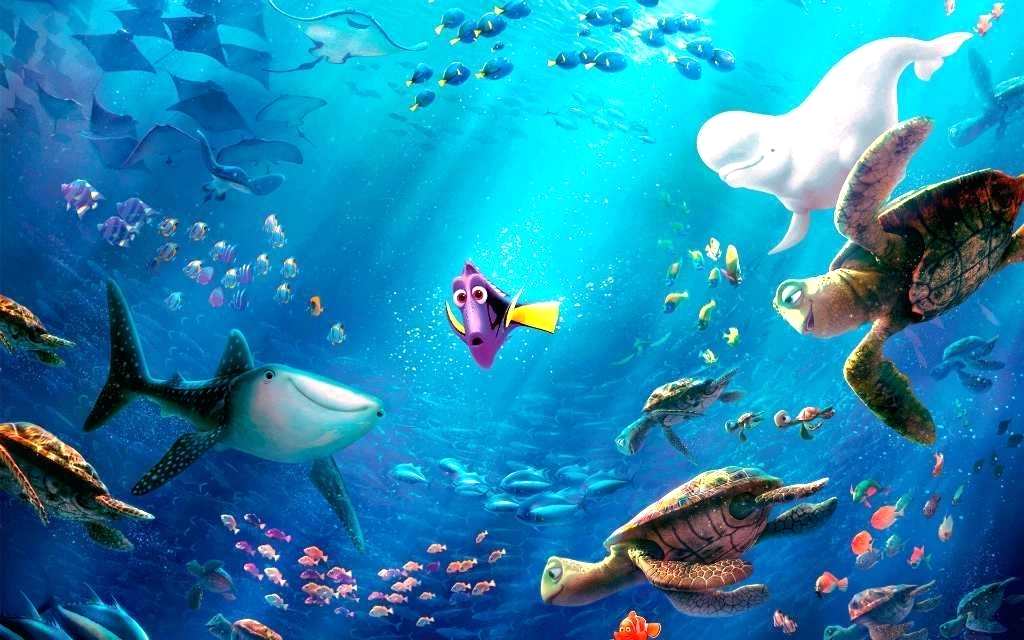 Finding Dory Wallpaper Iphone In Red Sparrow Wallpapers - Finding Dory Fish Background , HD Wallpaper & Backgrounds