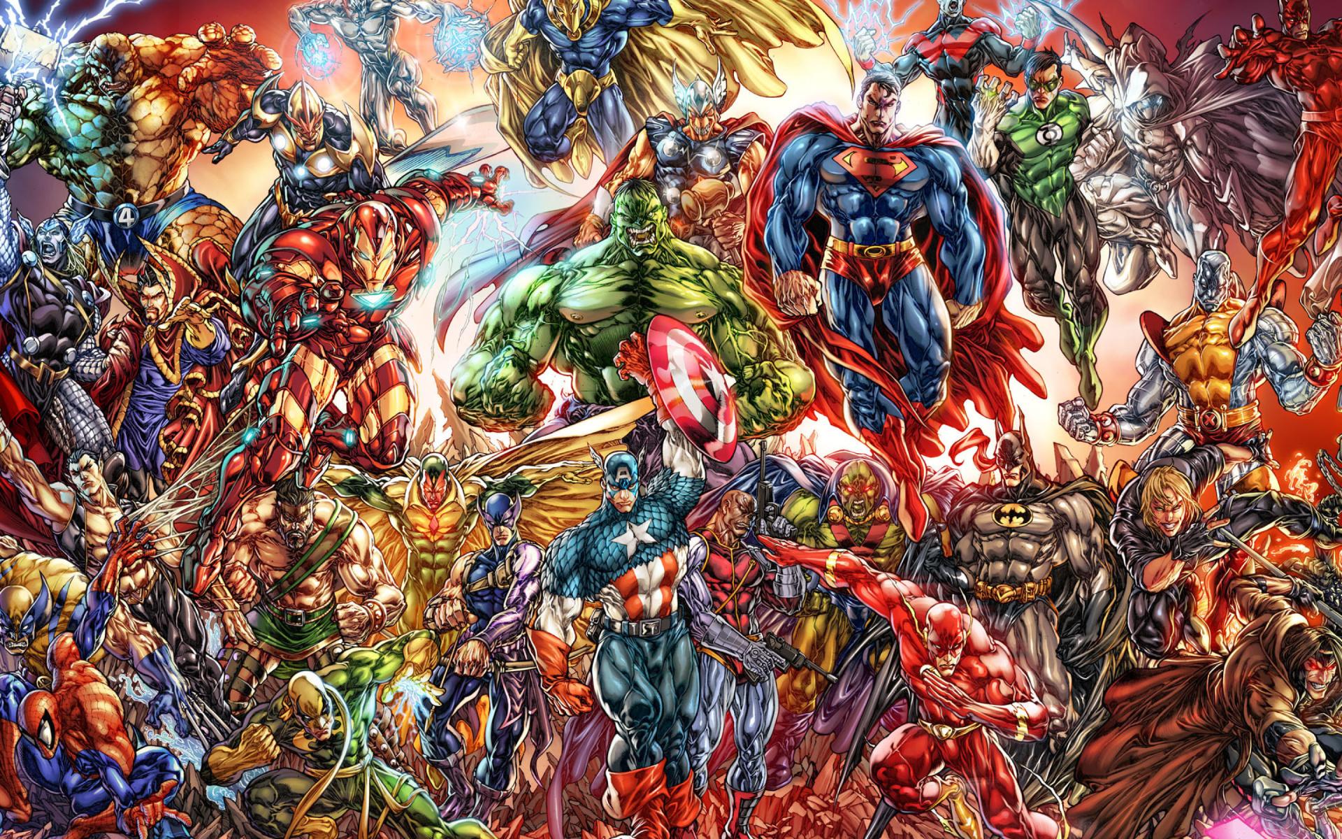 Marvel And Dc Poster , HD Wallpaper & Backgrounds