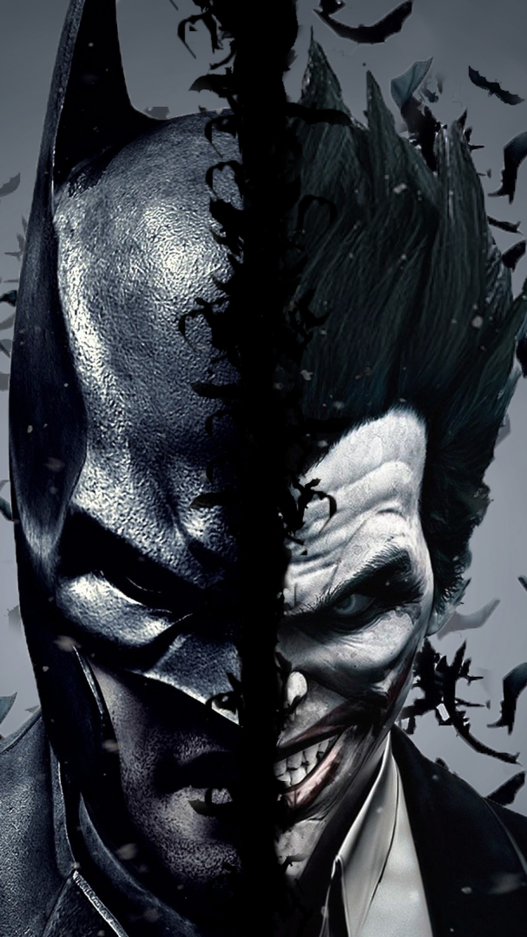 Batman Vs Joker Dual Screen Iphonewallpaper Id - Batman And Joker Wallpaper Iphone , HD Wallpaper & Backgrounds