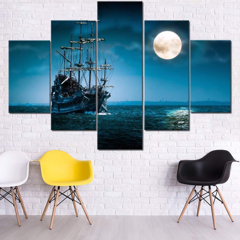 Home Decorations For Living Room Pirate Ship Flying - Black And White Naked Women Canvas , HD Wallpaper & Backgrounds