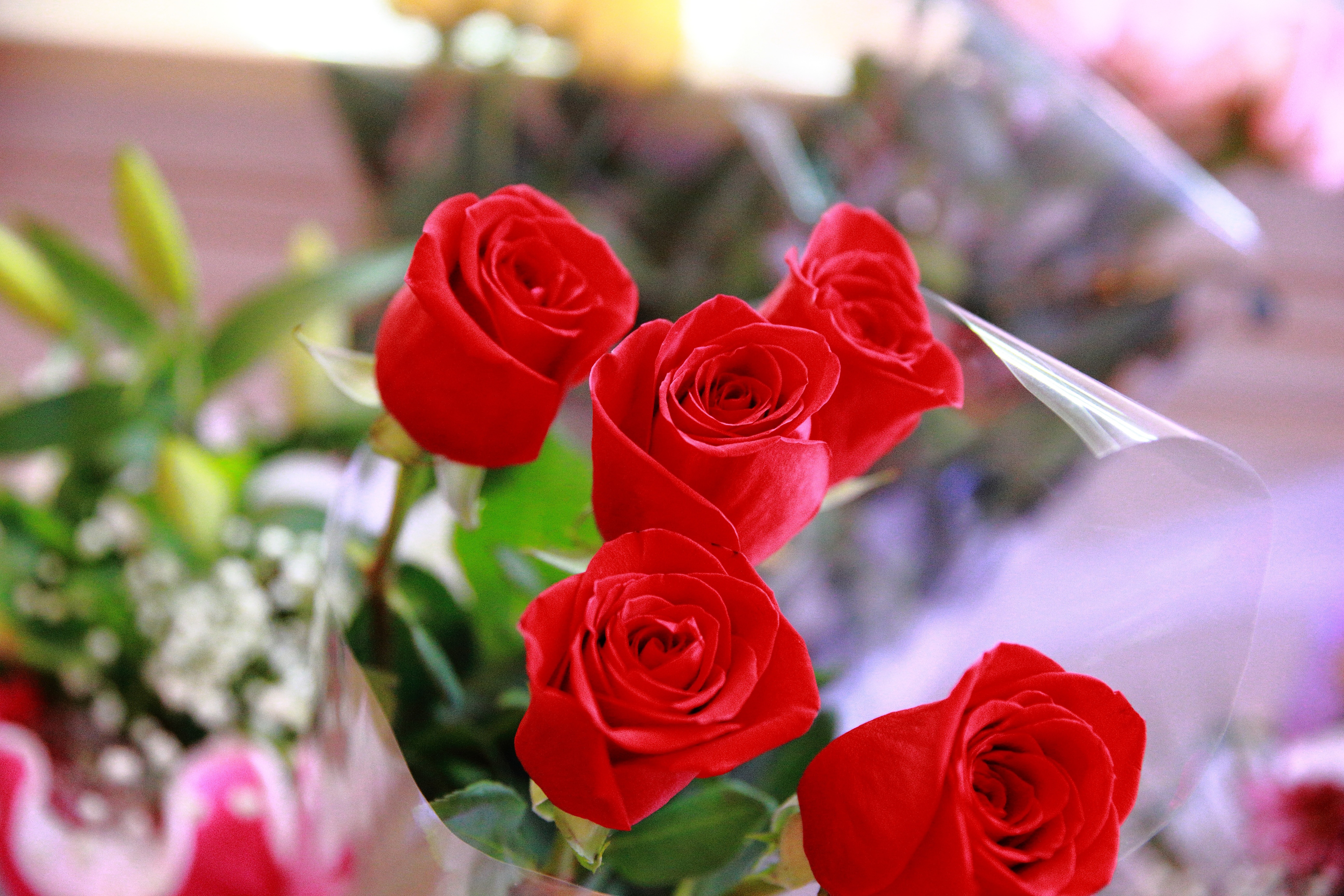 Red Rose Bouquet - Buenos Dias Amor Con Rosas , HD Wallpaper & Backgrounds