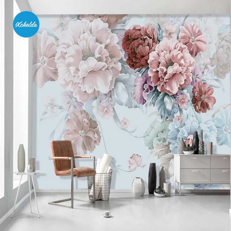 Xchelda Custom 3d Wallpaper Design Red Rose Bouquet - Flower Wall Murals , HD Wallpaper & Backgrounds
