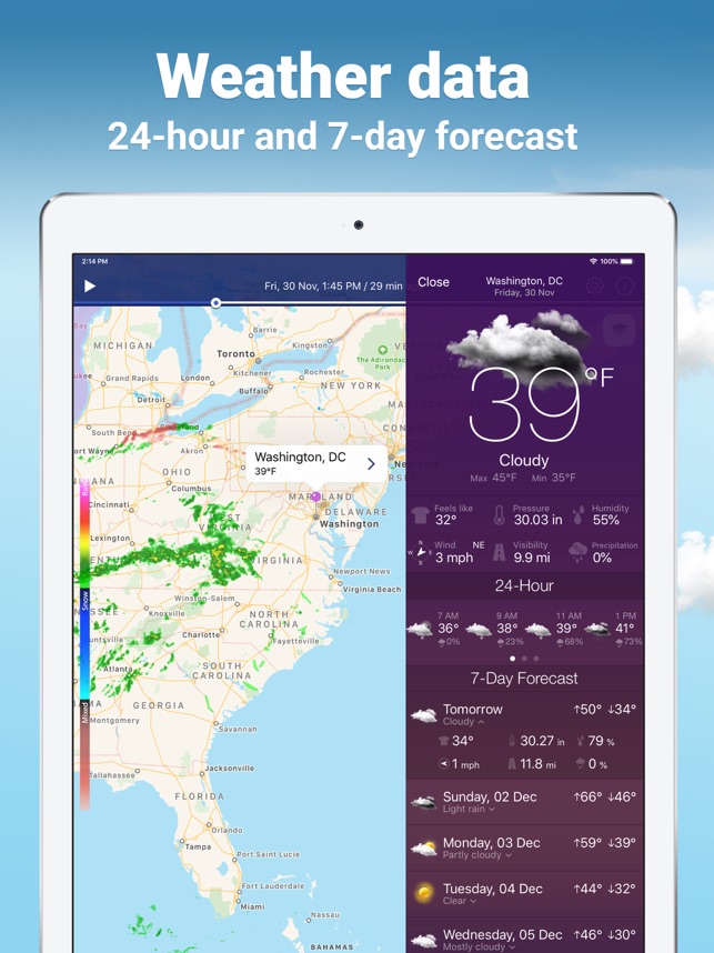 Noaa Weather Radar Live On The App Store - Map , HD Wallpaper & Backgrounds