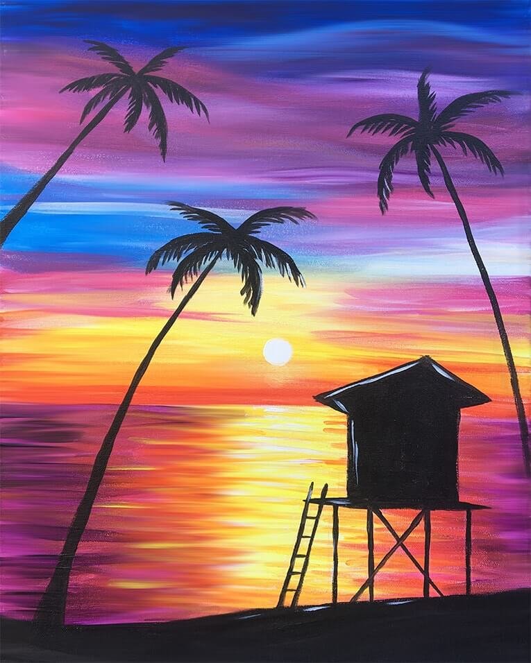 Painting Images Gallery - Los Angeles Beach Painting , HD Wallpaper & Backgrounds