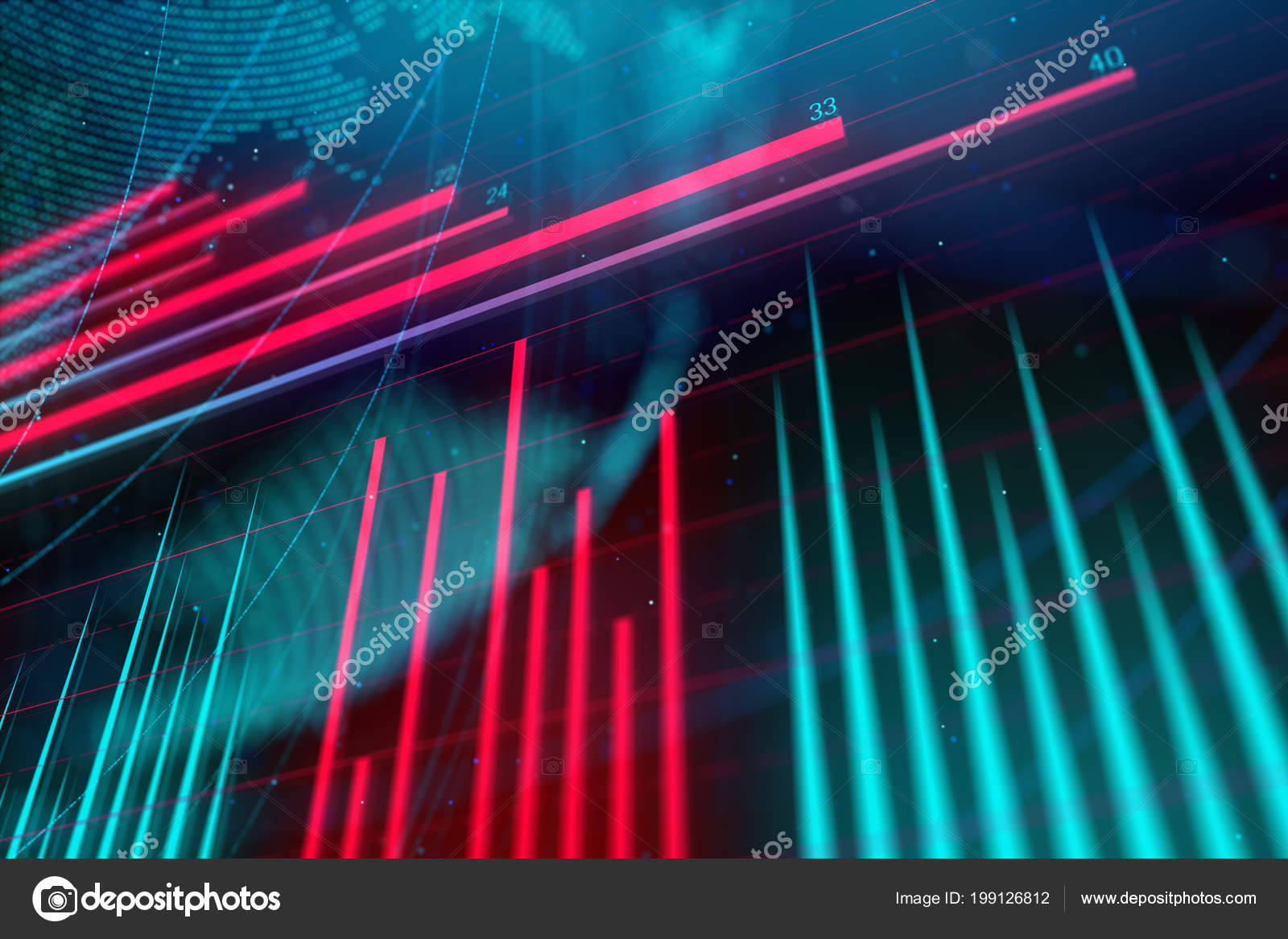 Bright Glowing Forex Chart Wallpaper Map Global Business Papel