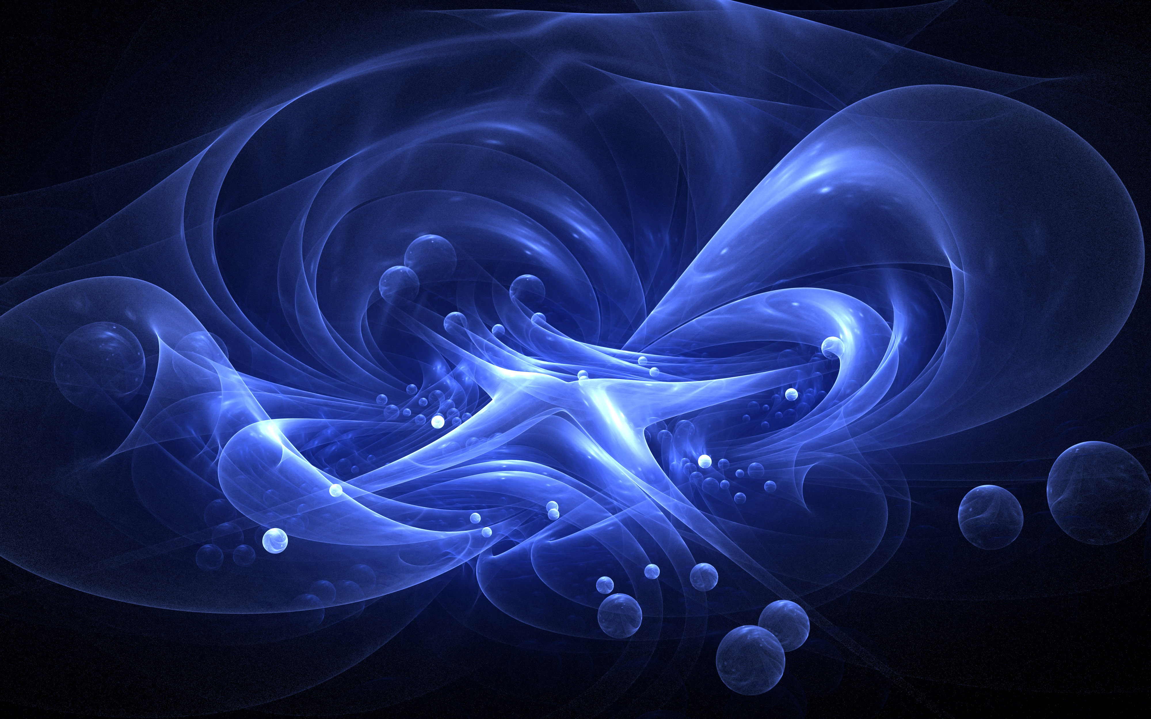 3d Fractal Texture Bubbles Water Flow Abstract Blue - Water Fractal , HD Wallpaper & Backgrounds