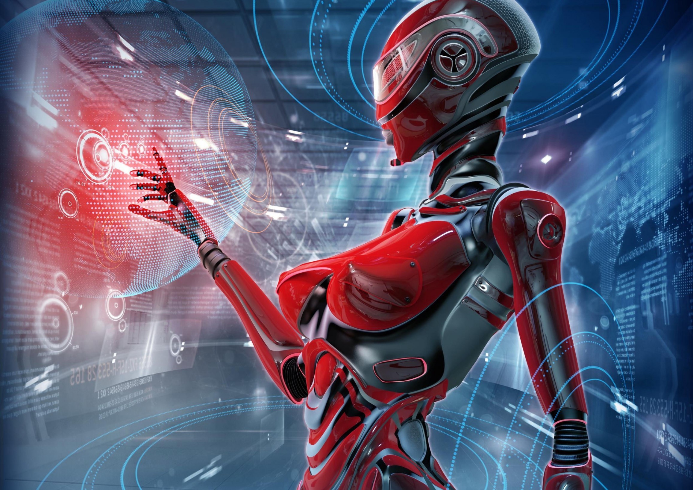Robot, Sci-fi, Skills, High Tech, Cyborg - High Tech Sci Fi Robot , HD Wallpaper & Backgrounds