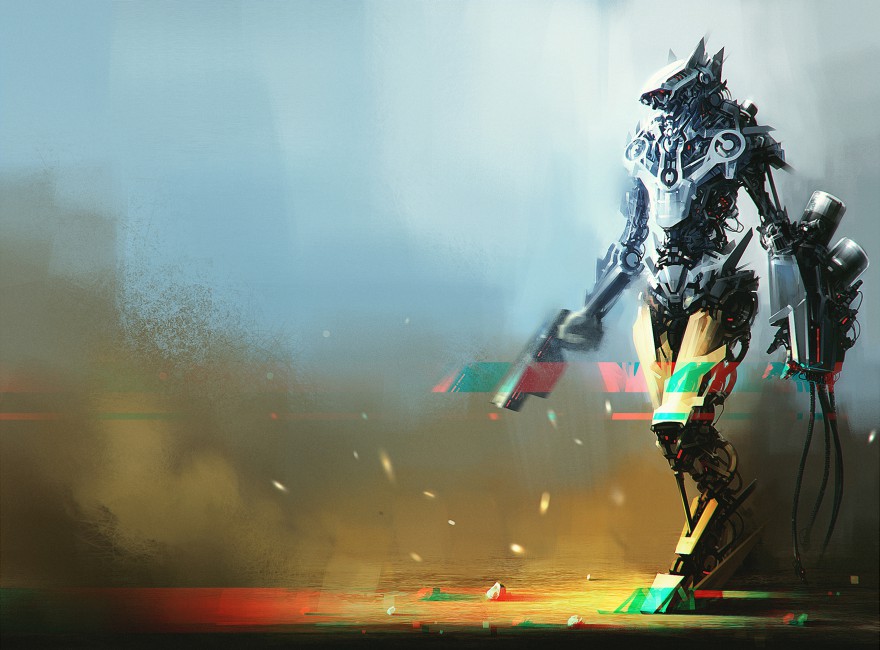 Robot Cyborg Creature Art - Mobile Cyborg , HD Wallpaper & Backgrounds
