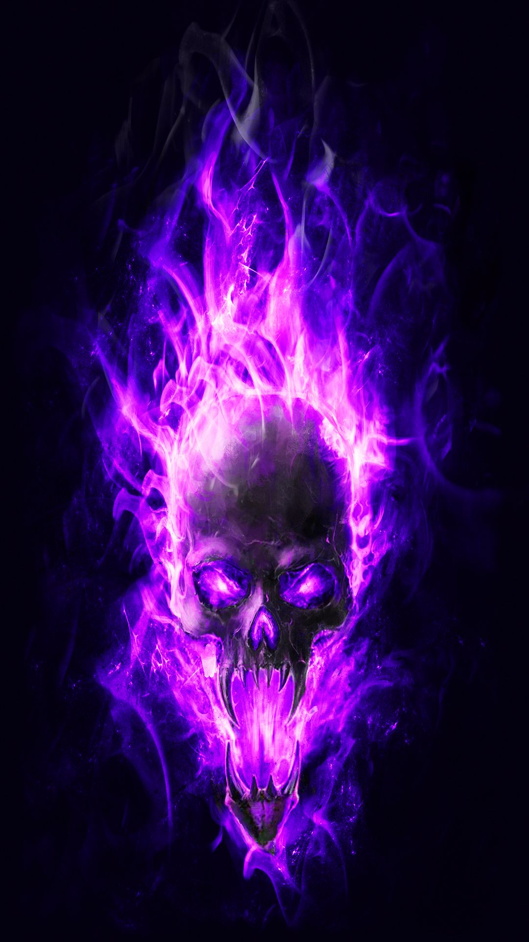 Found On Bing From Www - Blue Flaming Skull , HD Wallpaper & Backgrounds
