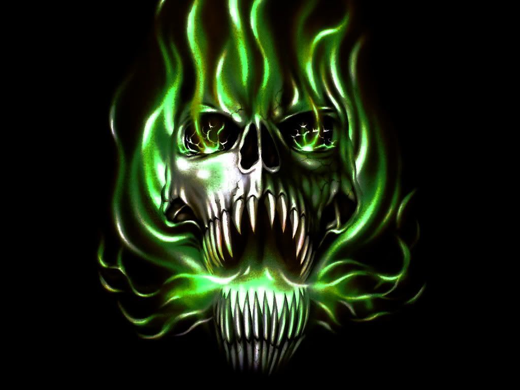 Evil Fire Skull Wallpapers Top Free Evil Fire Skull - Skeleton Head On Fire , HD Wallpaper & Backgrounds
