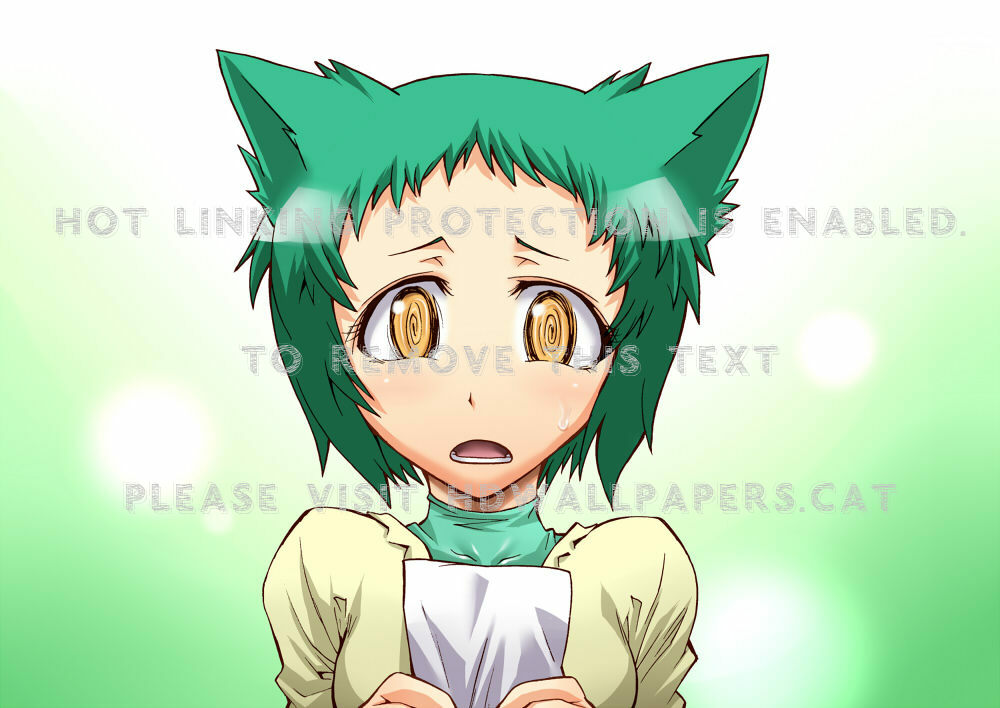 Green Hair Cat Girl , HD Wallpaper & Backgrounds