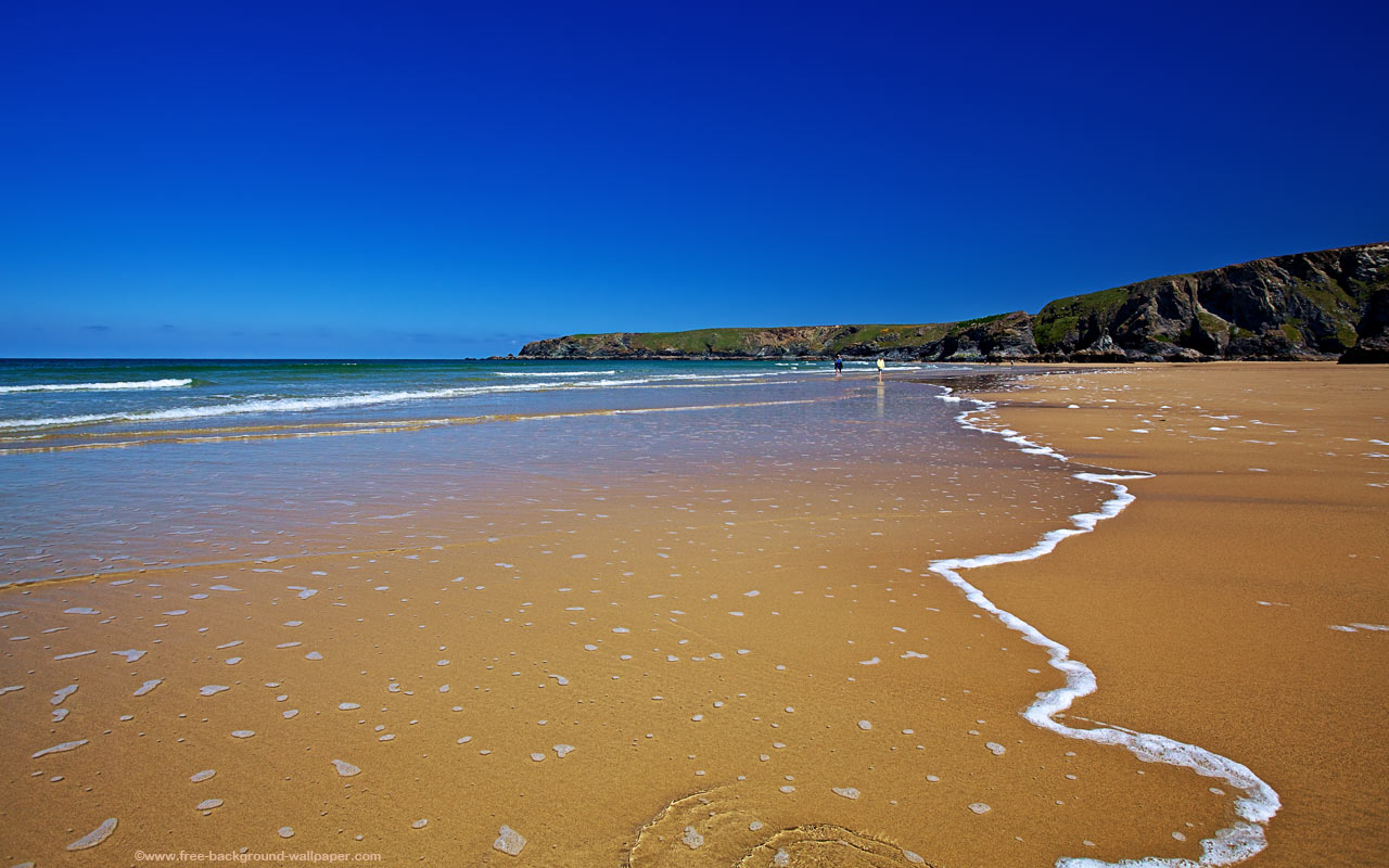 Free Desktop Background Of Gentle Surf On Sandy Beach - Sandy Beach Background , HD Wallpaper & Backgrounds