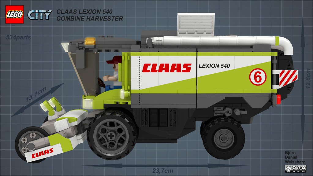 Lego City Combine Harvester Moc Tags - Claas , HD Wallpaper & Backgrounds