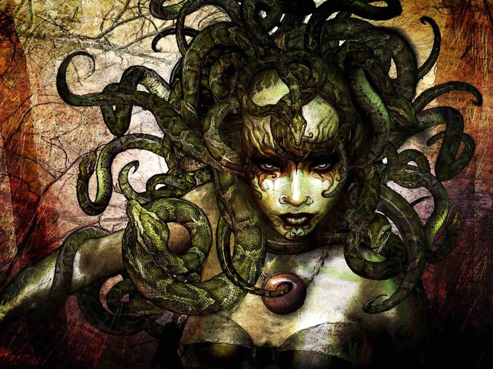 Mythical Creatures Wallpaper - Mythical Creature Medusa , HD Wallpaper & Backgrounds
