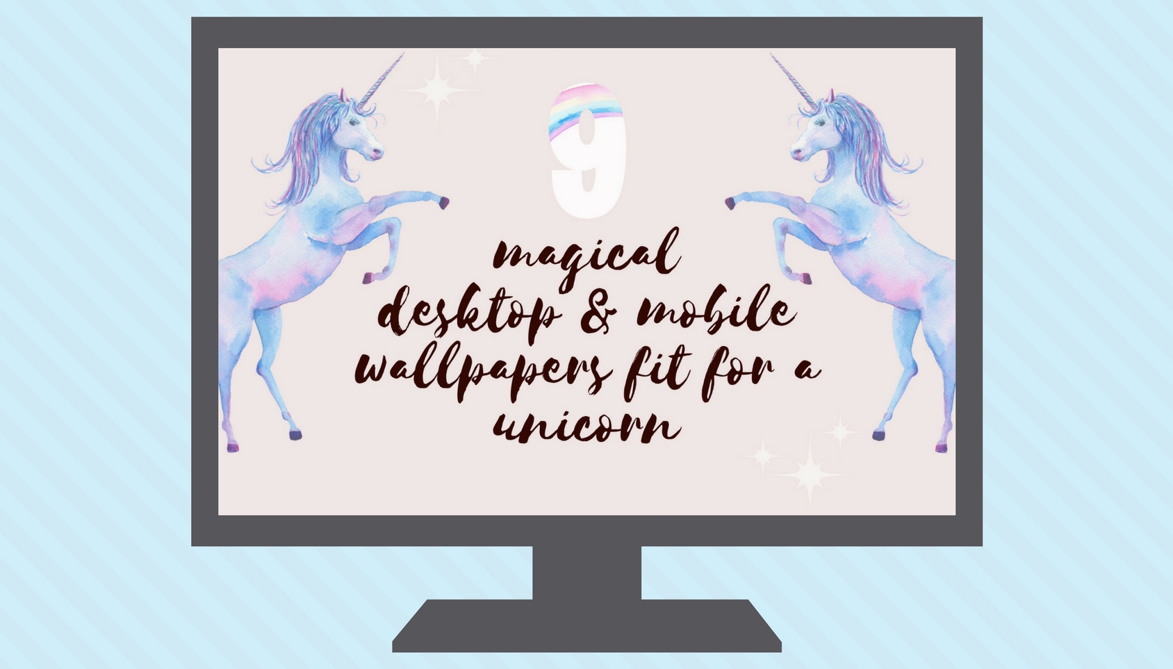 9 Magical Desktop And Mobile Wallpapers Fit For A Unicorn - Stallion , HD Wallpaper & Backgrounds