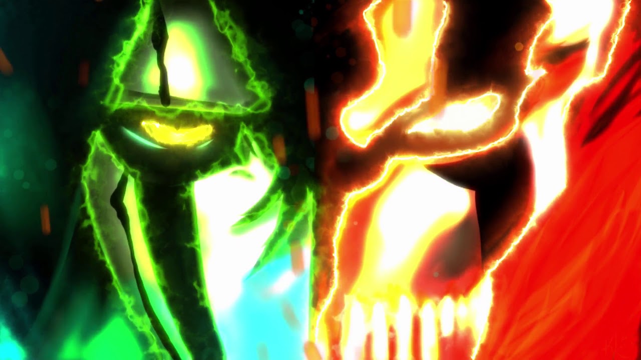 [bleach] Ulquiorra And Ichigo Hollow Mask Animated - Graphic Design , HD Wallpaper & Backgrounds