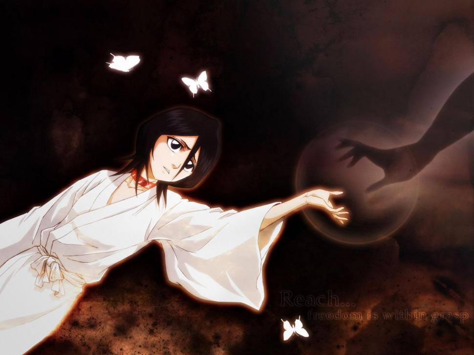 Rukia Kuchiki Wallpaper - Reaching Out For A Butterfly , HD Wallpaper & Backgrounds