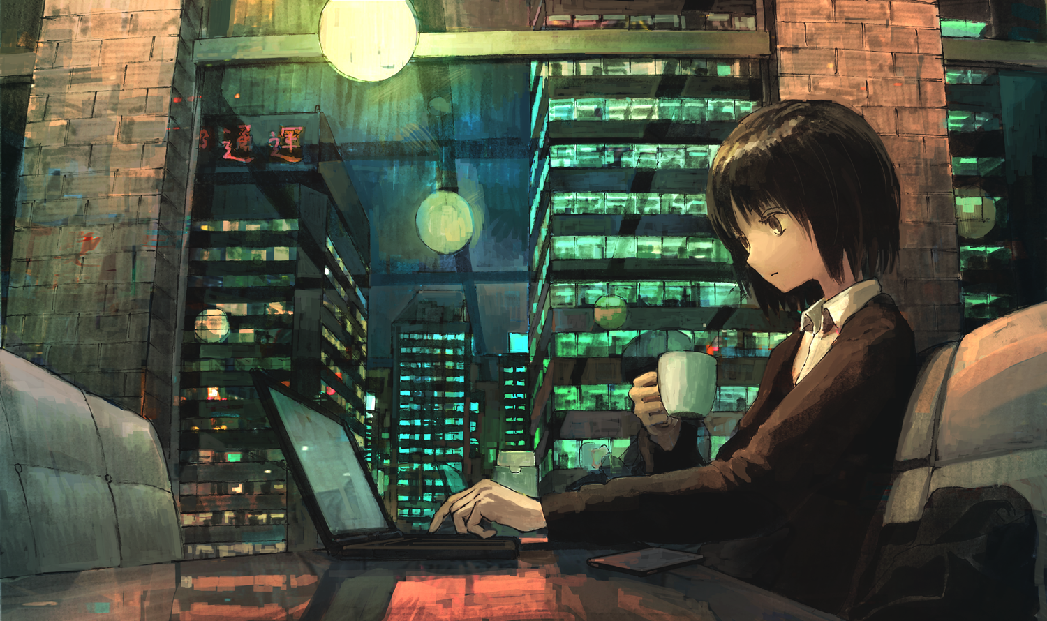 84 Mb Png - Anime Girl Work Office , HD Wallpaper & Backgrounds