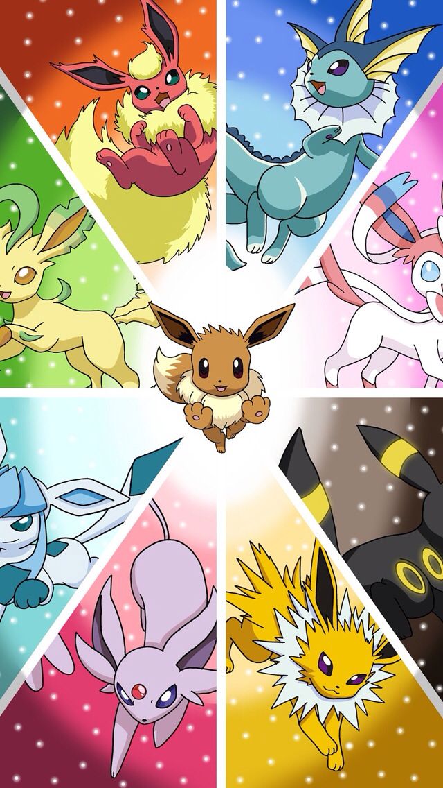 Eevee Evolutions Clan Images Eevee Evolutions Charts - Pokemon Eevee Wallpaper Phone , HD Wallpaper & Backgrounds
