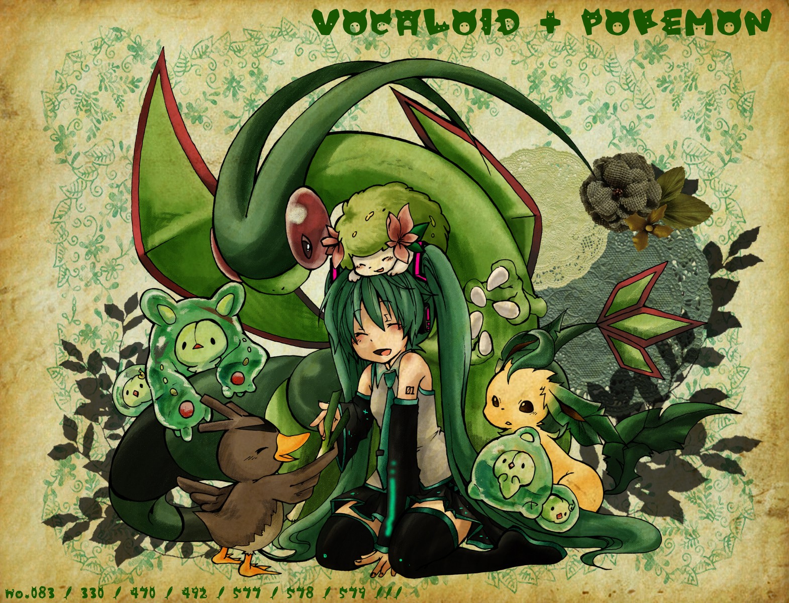 Leafeon - Black Rock Shooter Pokemon , HD Wallpaper & Backgrounds