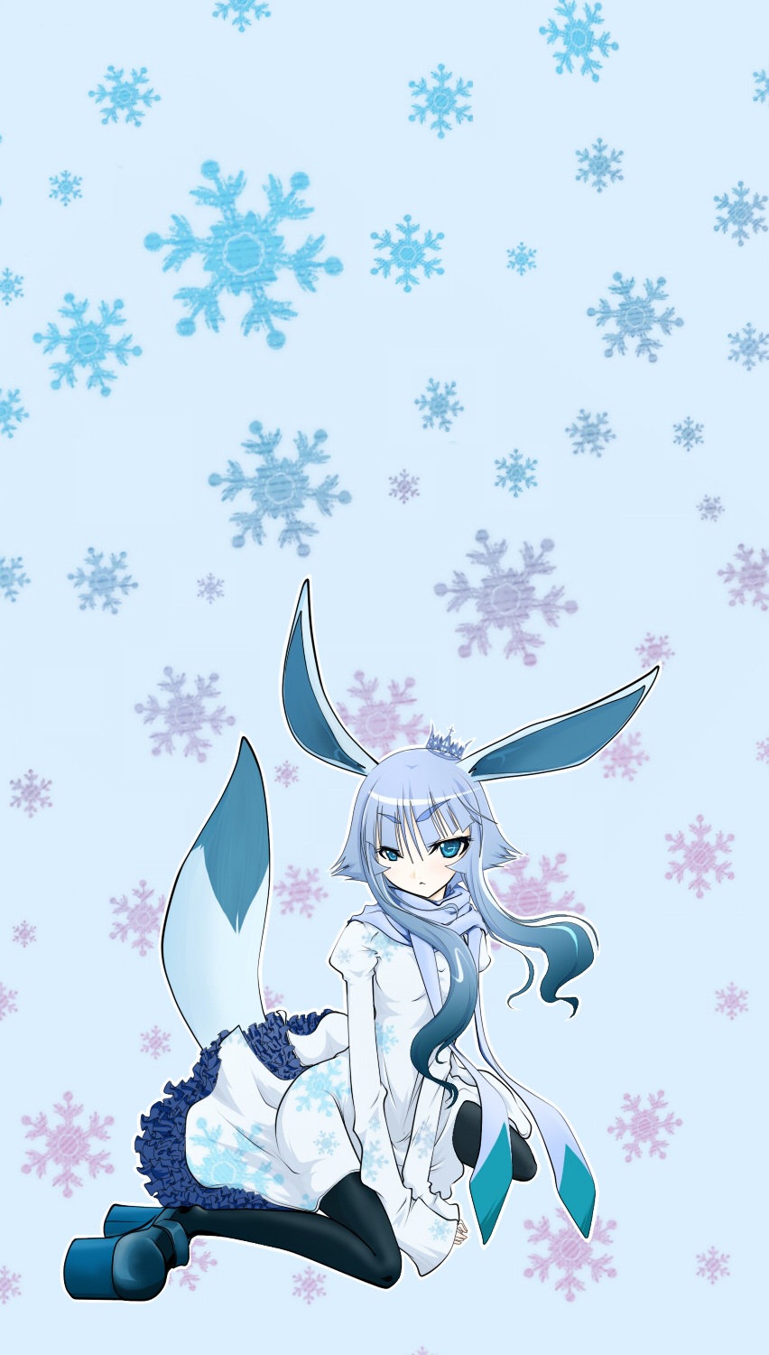 View Fullsize Glaceon Image - Cartoon , HD Wallpaper & Backgrounds