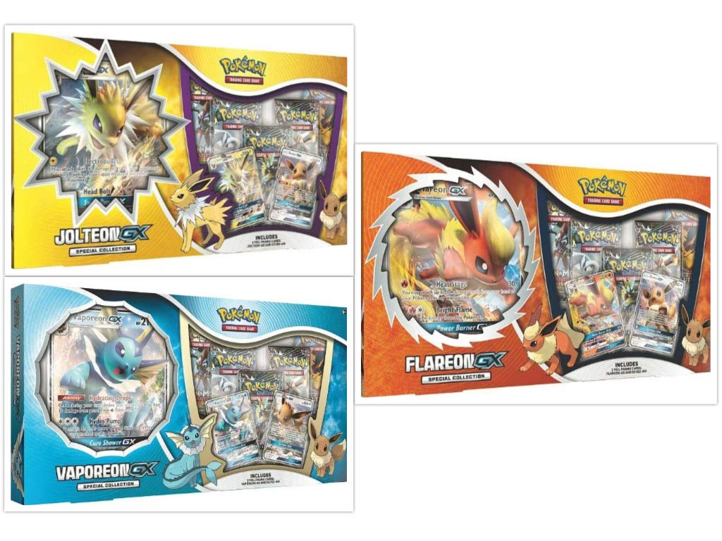 Pokémon Tcg Jolteon Gx, Flareon Gx, And Vaporeon Gx - Pokemon Flareon Gx Box , HD Wallpaper & Backgrounds