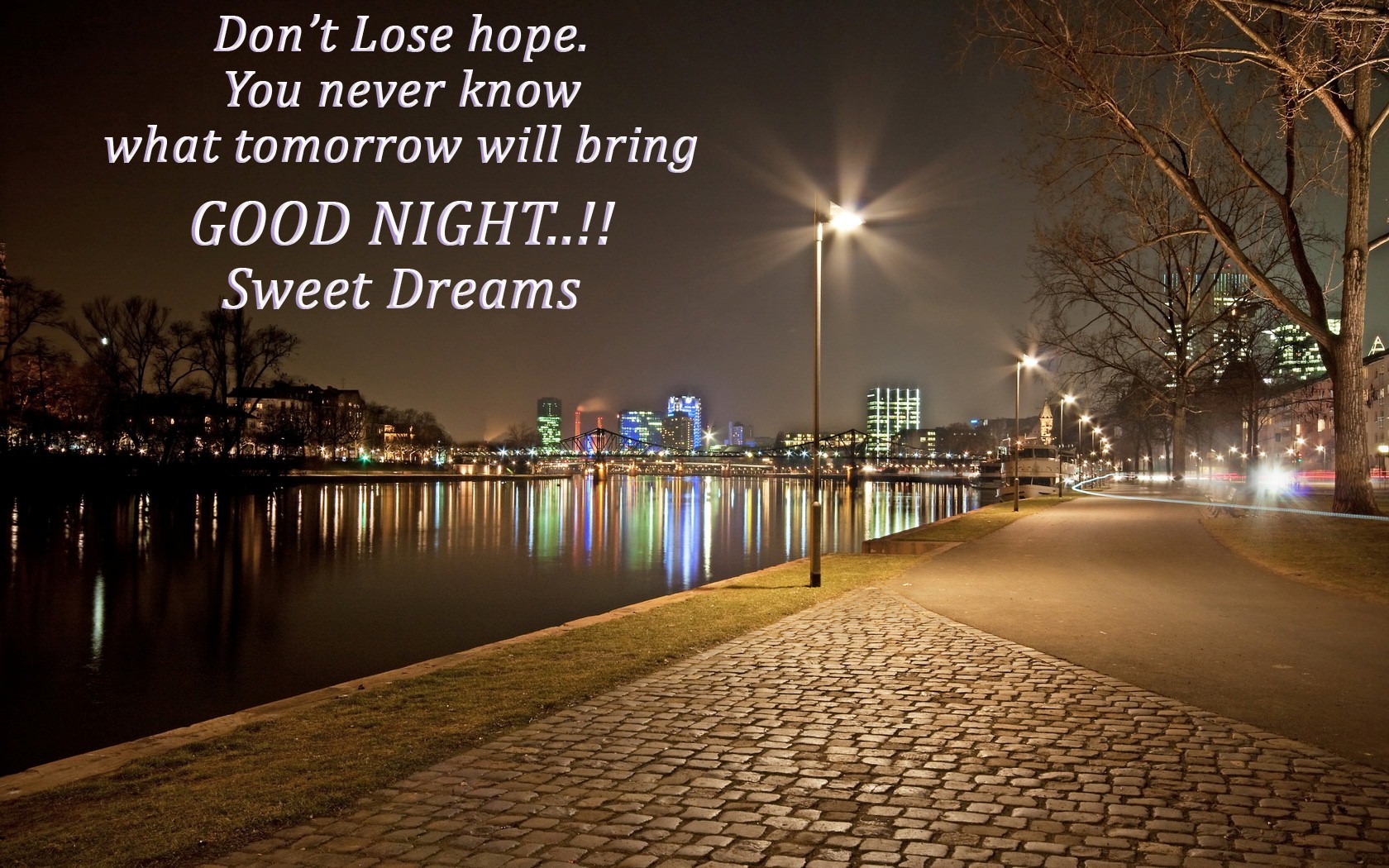 Nice Quote On Dont Lose Hop Good Night Thoughts Hd - Good Night Images With Nice Thoughts , HD Wallpaper & Backgrounds