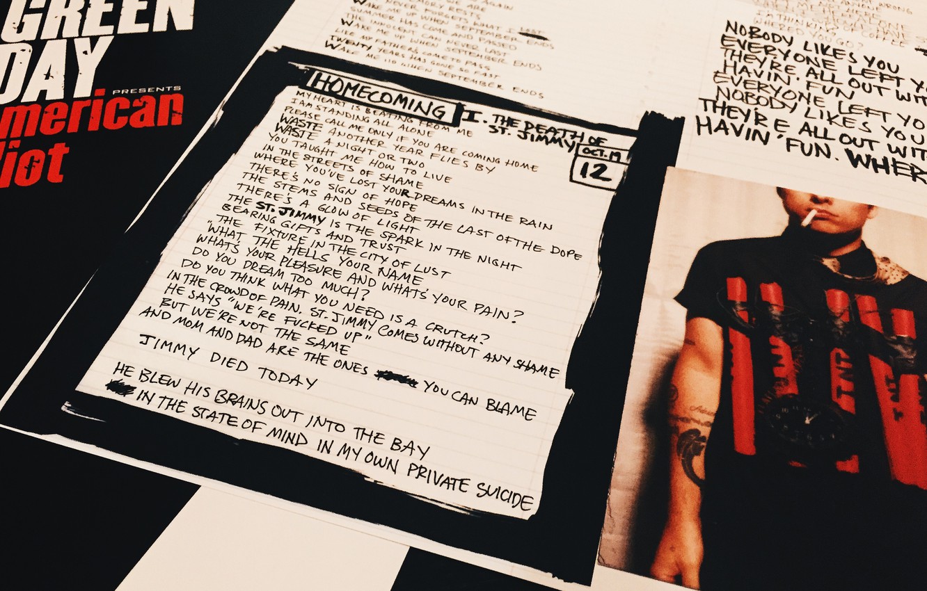 Photo Wallpaper Music, Vinyl, Green Day, Billie Joe - Paper , HD Wallpaper & Backgrounds