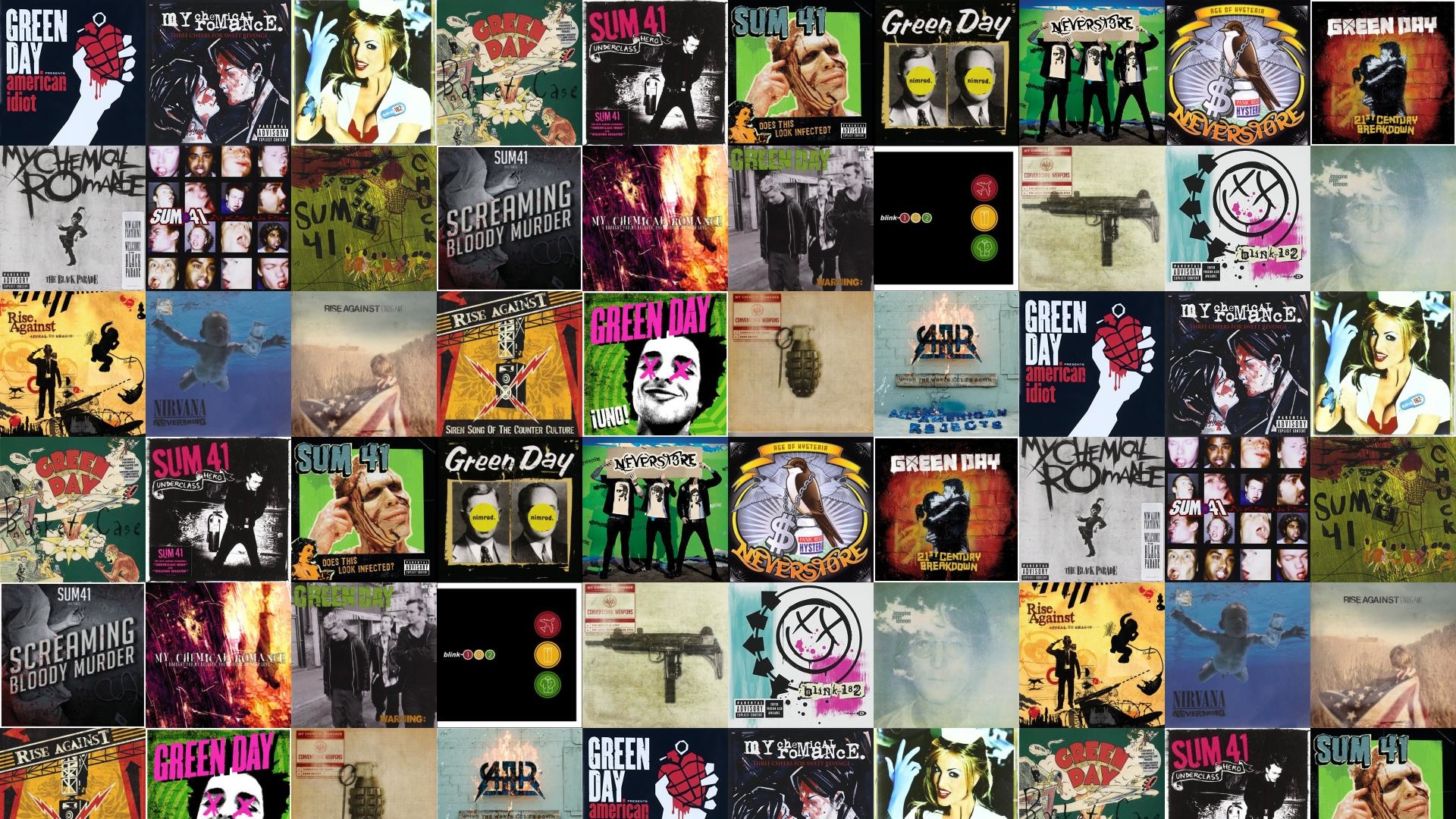 Green Day Pc Wallpapers - All The Green Day Albums , HD Wallpaper & Backgrounds