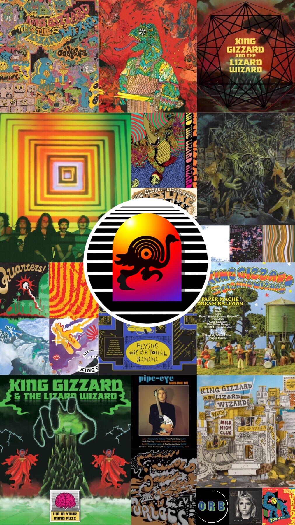 I Made A Neat Little Flightless Records Collage Wallpaper - King Gizzard And The Lizard Wizard Iphone , HD Wallpaper & Backgrounds