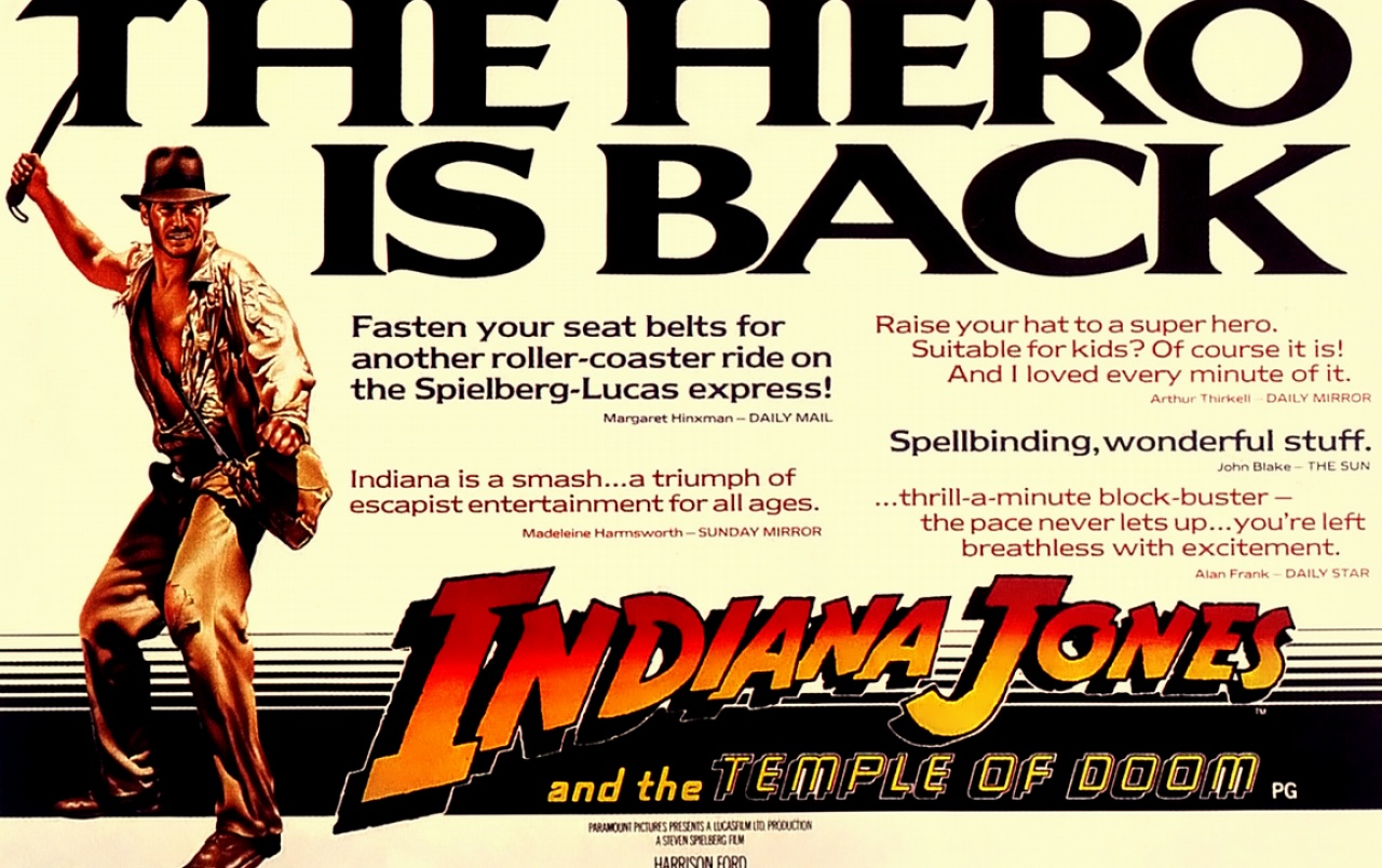 Temple Of Doom Vintage Ad Wallpapers And Stock Photos - Indiana Jones And The Temple Of Doom , HD Wallpaper & Backgrounds