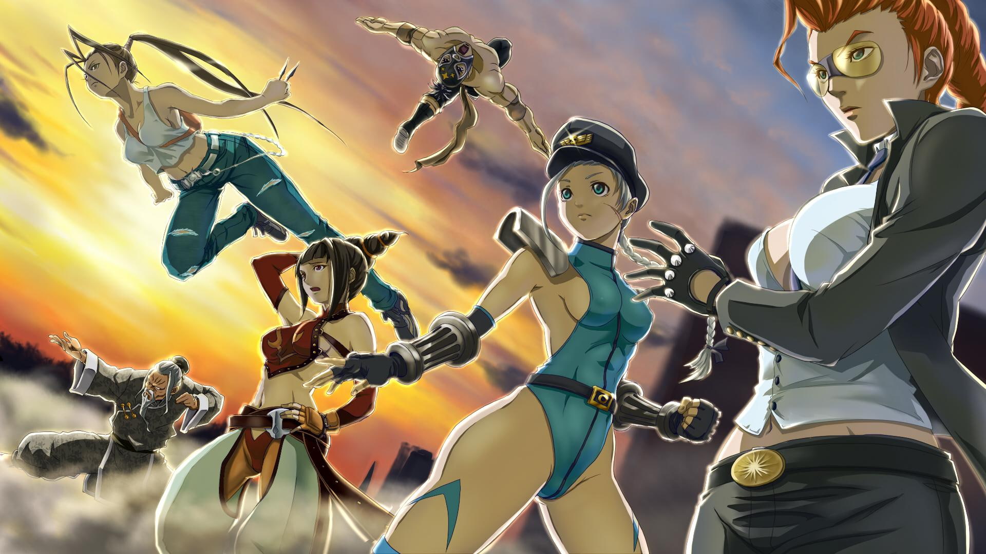 Gen, Ibuki, Yuri, El Fuerte, Cammy, Crimson Viper, - Gen Street Fighter Background , HD Wallpaper & Backgrounds