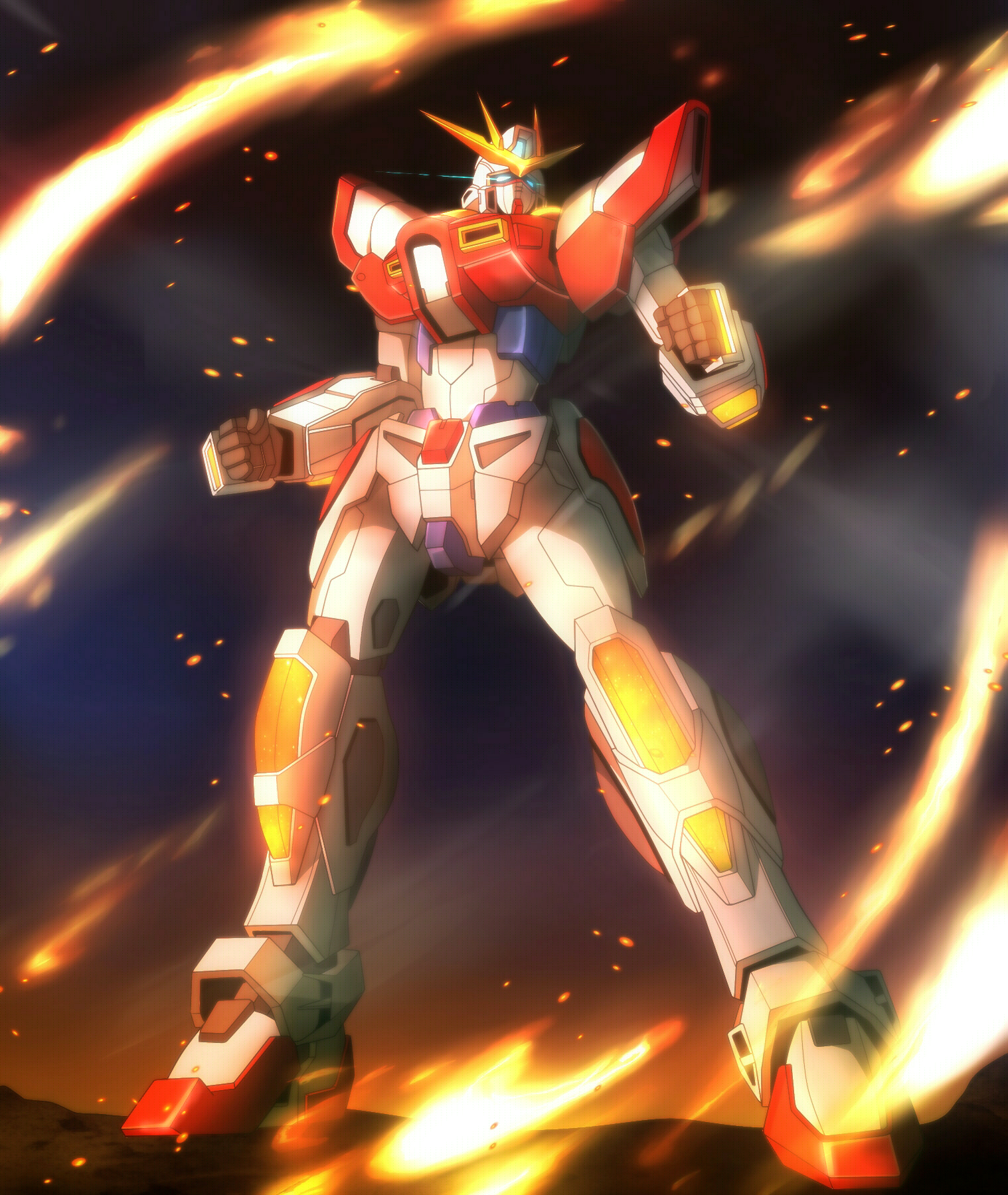 Original) Loading Build Burning Gundam (gundam Build - Fire Gundam , HD Wallpaper & Backgrounds