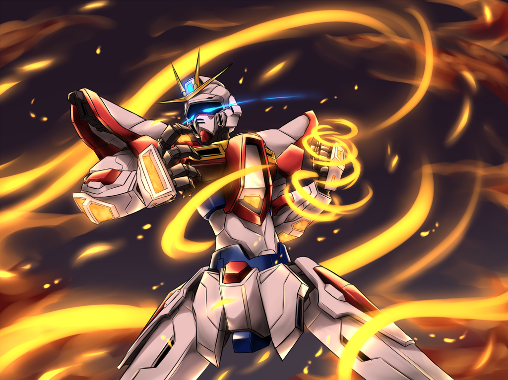 Build Burning Gundam By Pinguin-kotak - Build Burning Gundam Anime , HD Wallpaper & Backgrounds