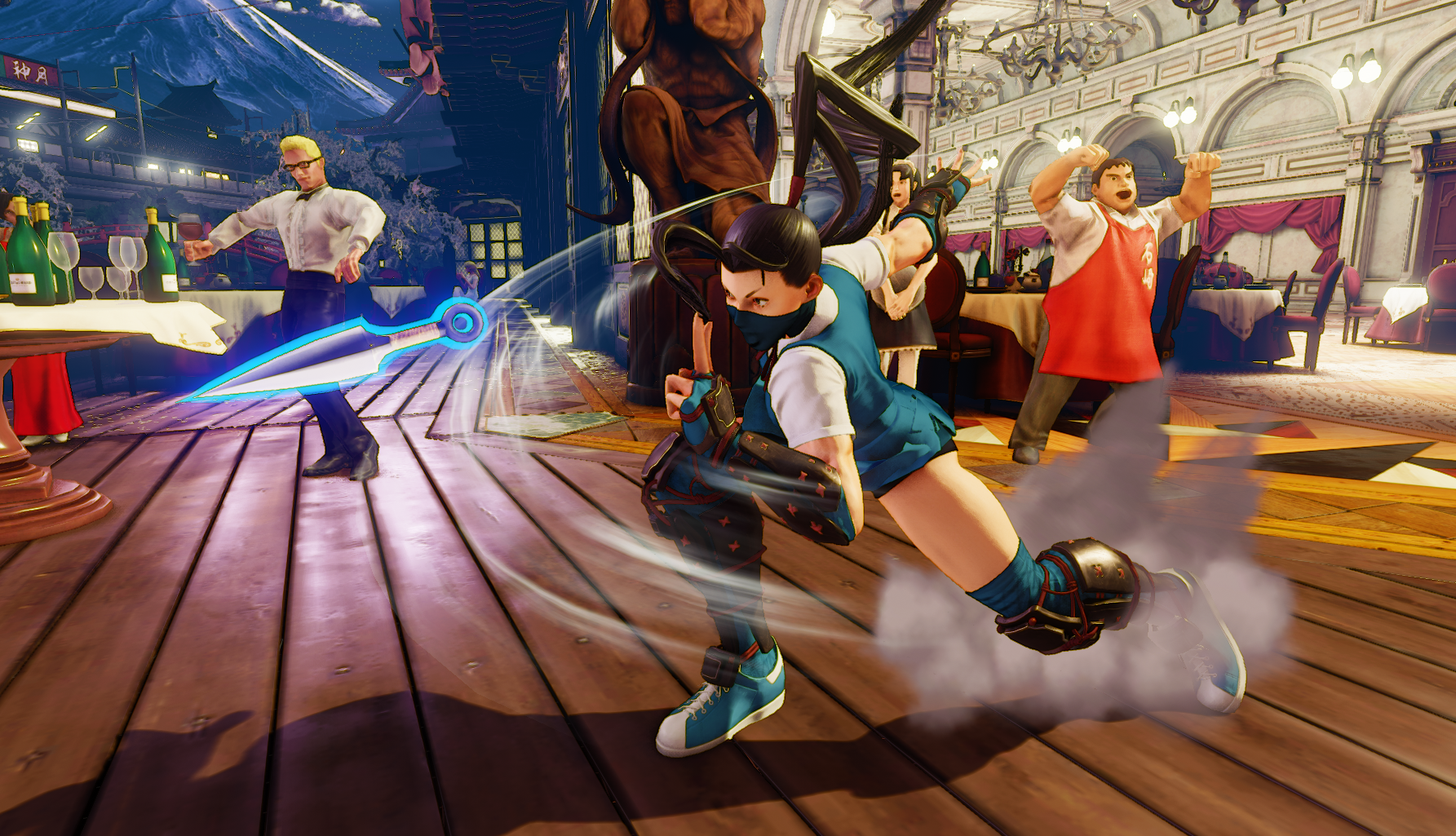 Ibuki Trailer Released For “street Fighter V” - Street Fighter Ibuki Kunai , HD Wallpaper & Backgrounds