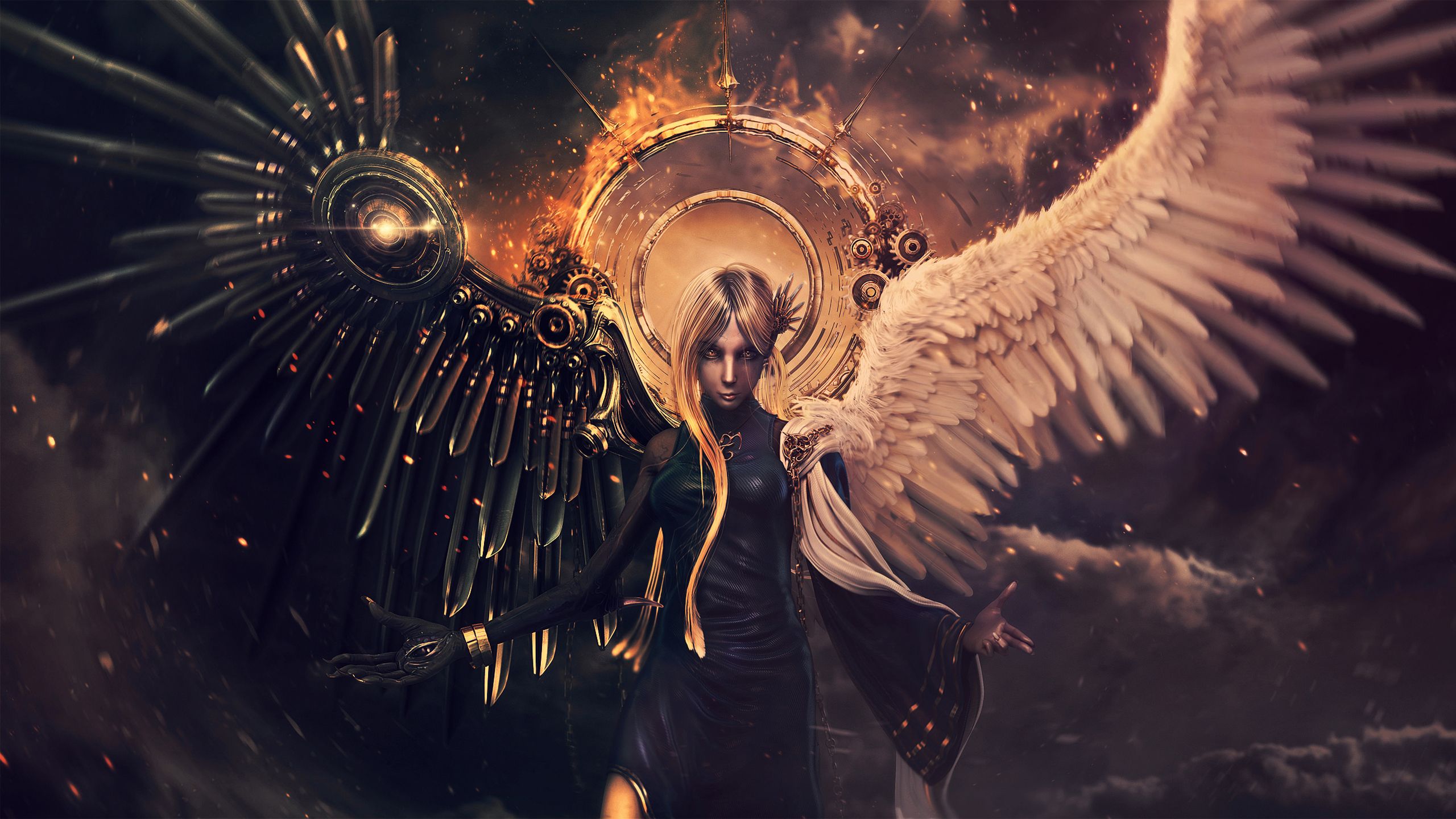 Angel And Demon Wallpaper - Angel And Demon (#140052) - HD Wallpaper \u0026  Backgrounds Download, image size:2560x1440
