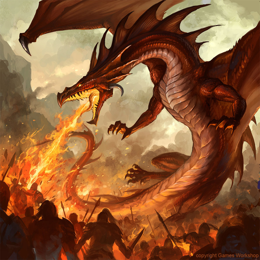 16304 Hd Dragon Wallpaper Widescreen - Fire Breathing Dragon Art , HD Wallpaper & Backgrounds