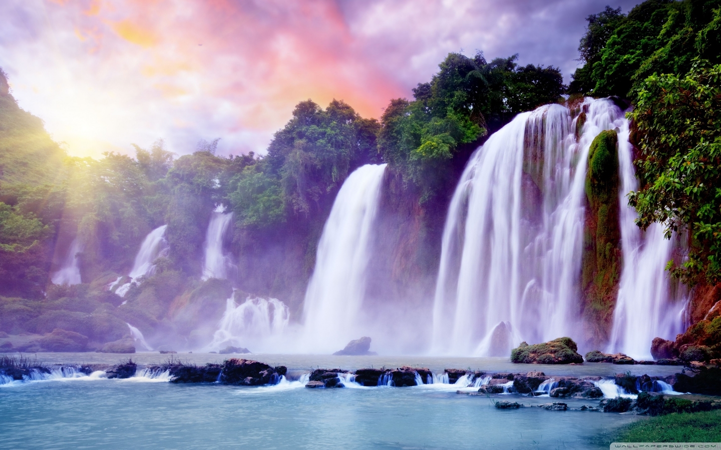 Hd Waterfall Wallpaper Desktop - Beautiful Waterfall , HD Wallpaper & Backgrounds