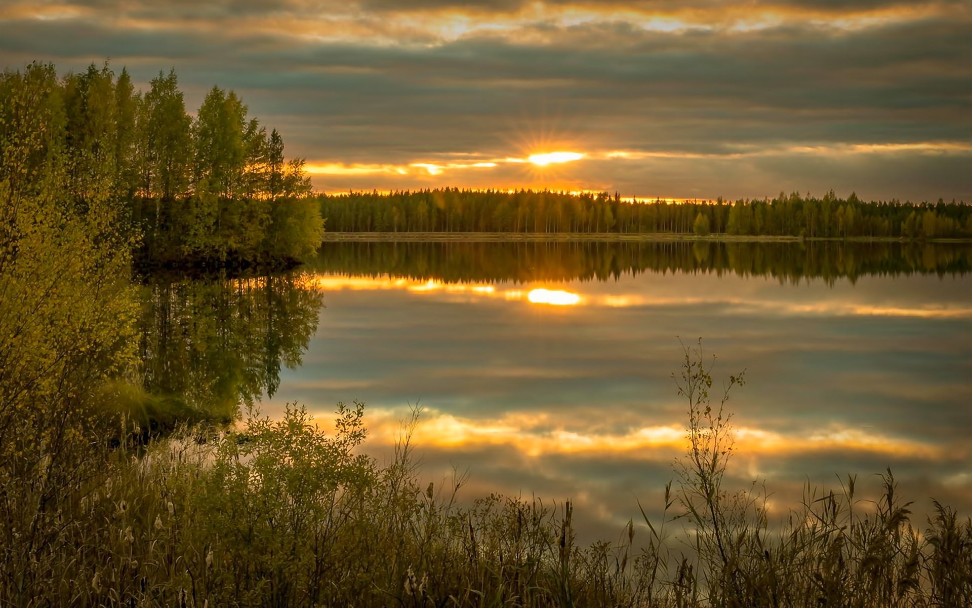 Fondo Atardecer Lago , HD Wallpaper & Backgrounds