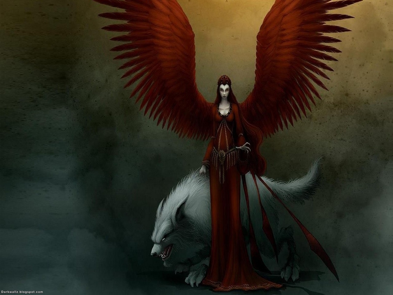 Dark Angel Wallpaper - Крыло Волк , HD Wallpaper & Backgrounds