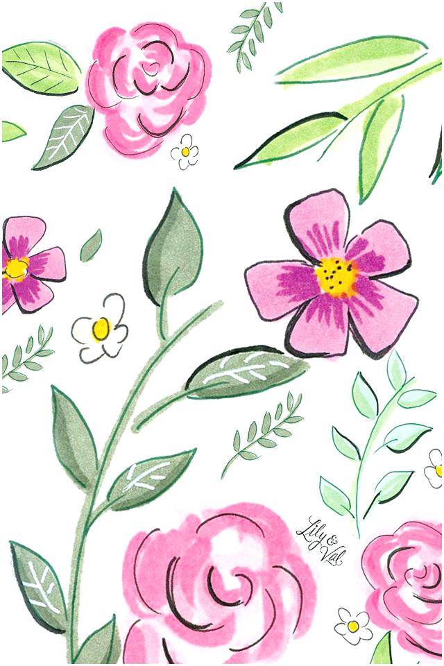 Pink Flower Wallpaper Iphone Floral Wallpaper For 5 - Beautiful Pink Rose Wallpaper Hd Iphone , HD Wallpaper & Backgrounds