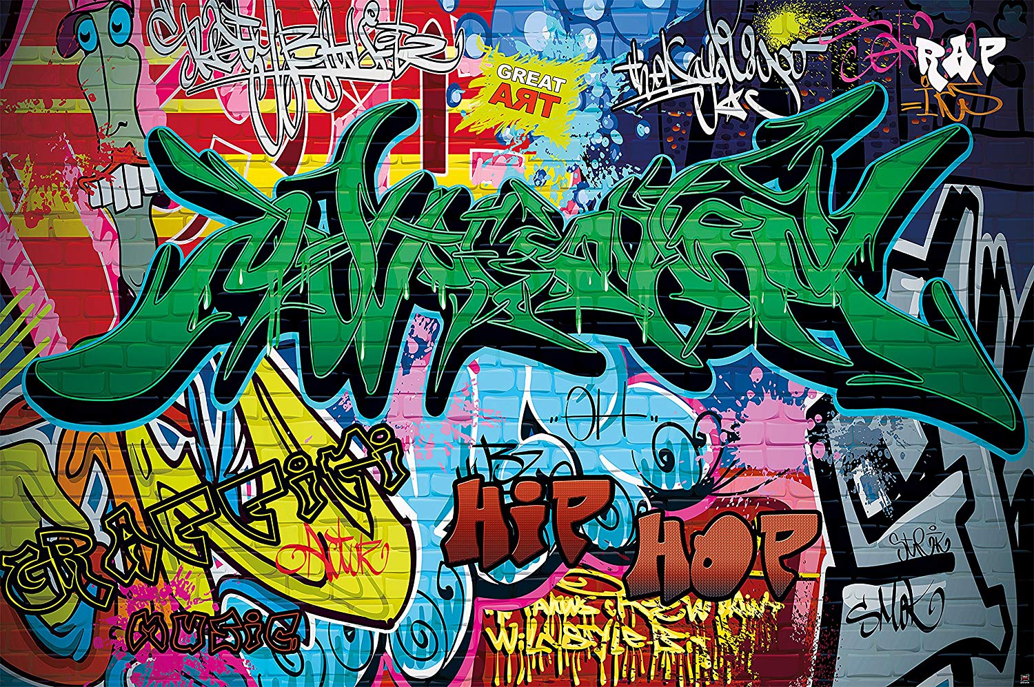 Great Art Wallpaper Graffiti Style - Graffiti Art , HD Wallpaper & Backgrounds