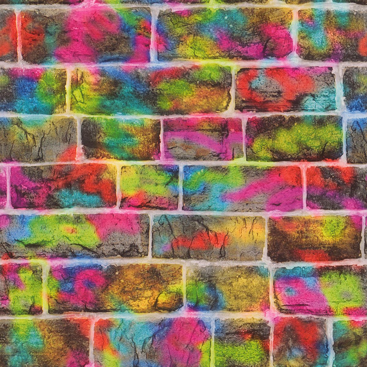 Details About Brick Wall Graffiti Wallpaper - Spray Painted Brick Wall , HD Wallpaper & Backgrounds