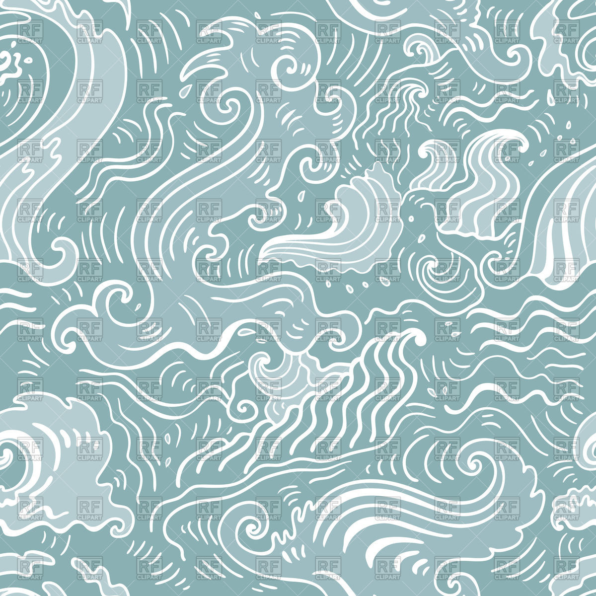 Seamless Wallpaper Pattern Vector Image Vector Illustration - Waves Clipart , HD Wallpaper & Backgrounds