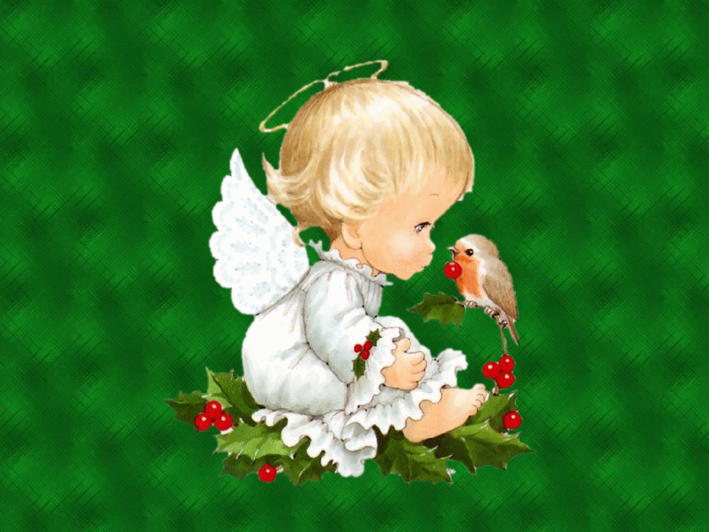 Wallpaper Of Baby Angels - Free Christmas Baby Angels , HD Wallpaper & Backgrounds