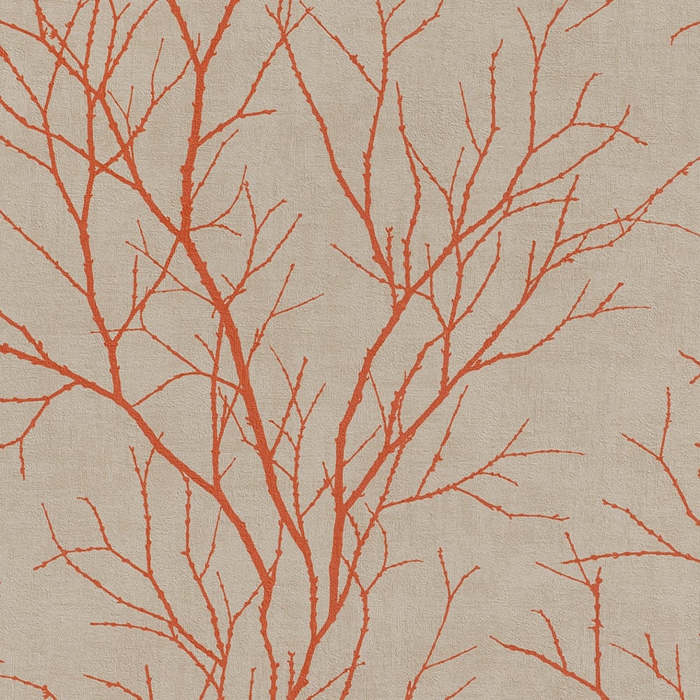 Rasch Twig Tree Branch Pattern Wallpaper Modern Non - Grey Tree Background , HD Wallpaper & Backgrounds