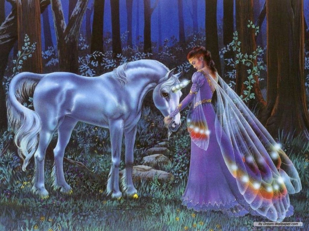 Angel Wallpaper Free 421554 - Cute Unicorns And Fairies , HD Wallpaper & Backgrounds