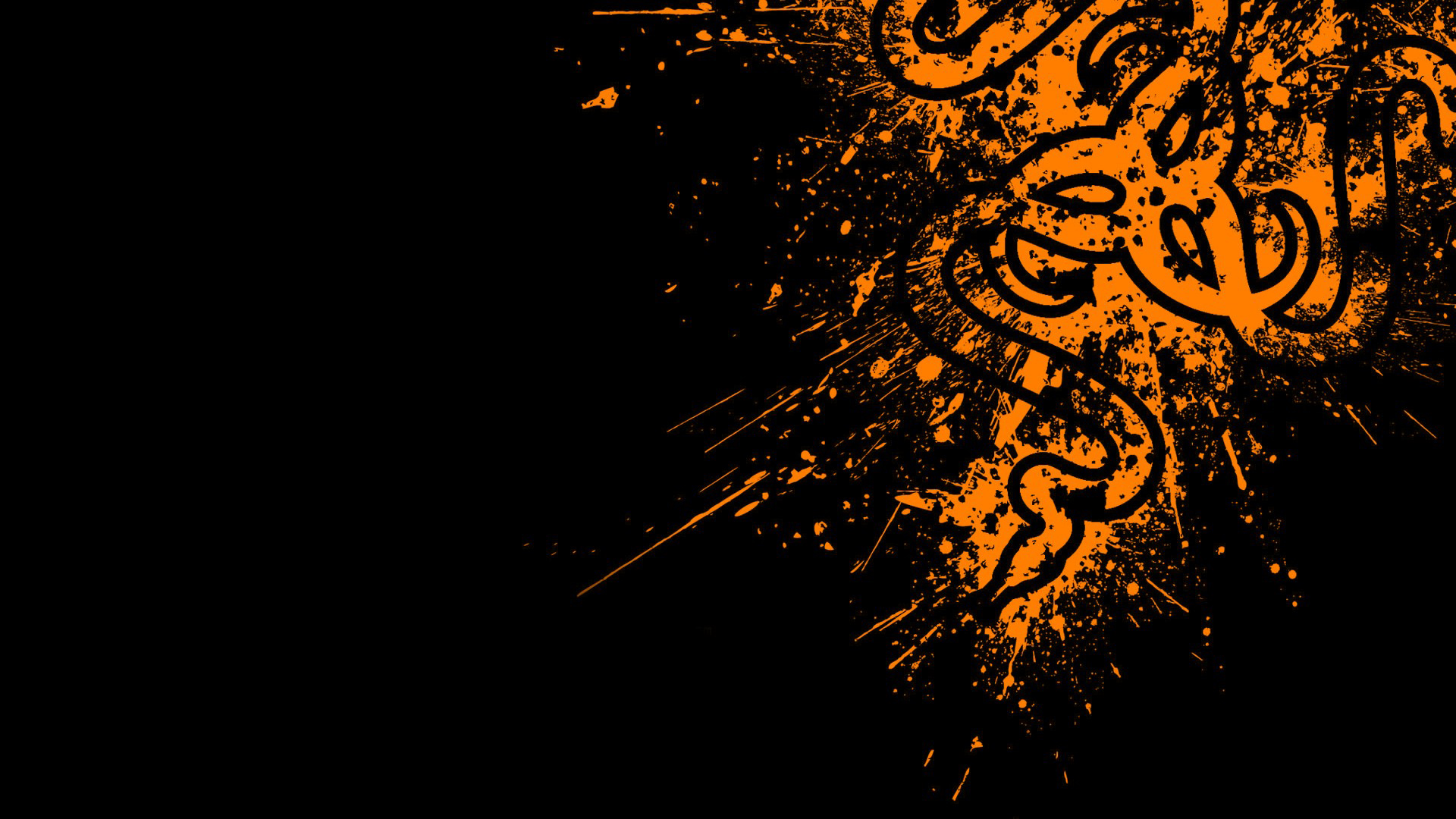 Orange Pixels Wallpaper - Cyan Razer Background , HD Wallpaper & Backgrounds